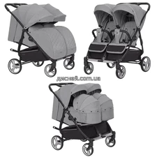 Коляска прогулочная Carrello Connect CRL-5502/1 Rock Gray, для двойни